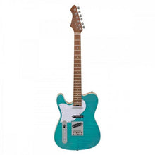 Carregar imagem no visualizador da galeria, Guitarra Aria Pro II 615-MK2 LH Turqoise Blue (canhoto)
