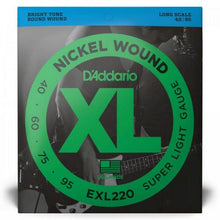Carregar imagem no visualizador da galeria, Encordoamento Baixo 4 Cordas .040-.095 XL Nickel EXL220 D Addario
