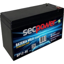 Carregar imagem no visualizador da galeria, Bateria Selada 12V 9Ah SP12-9E SecPower
