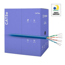 Carregar imagem no visualizador da galeria, Cabo de Rede CAT5e 305m Fortrek FK 500C CMX Azul - CX / 305
