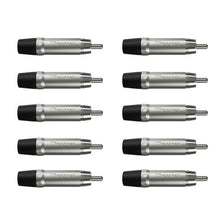 Carregar imagem no visualizador da galeria, Conector Plug Rca Macho Wc 1212 Bk  Wireconex 10unidades
