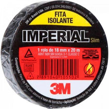 Carregar imagem no visualizador da galeria, Fita Isolante 18mmx20m Imperial Silm Preta 3M - DEZ / 10
