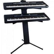 Carregar imagem no visualizador da galeria, Suporte Piramidal Para Teclado e Notebook ou 2 Teclados PMD3-1 Preto ASK

