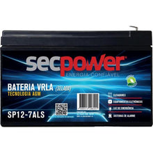 Carregar imagem no visualizador da galeria, Bateria Selada 12V 7Ah SP12-7ALS SecPower
