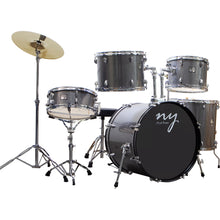 Carregar imagem no visualizador da galeria, Bateria Acústica 2t Pr Sp Silver Sparkle Prata Com Banco Ny F1rst
