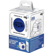 Carregar imagem no visualizador da galeria, Adaptador Benjamim Múltiplo Com USB Powercube PWC-R5 Bivolt ELG
