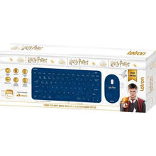 Carregar imagem no visualizador da galeria, Kit Teclado e Mouse Sem Fio Letron Harry Potter Azul
