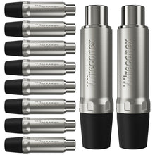 Carregar imagem no visualizador da galeria, Plug Rca Fêmea Nickel Plt Wc 1222 Fl Bk Ni Wireconex 10 Unidades

