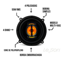 Carregar imagem no visualizador da galeria, Kit Falante Jb4 Flex 4 Pol 11ow 4r Preto Leson
