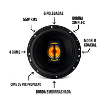 Carregar imagem no visualizador da galeria, Kit Facil Falante Jbgg9 Flex 6 Gx9pol 220w 4r Preto Leson
