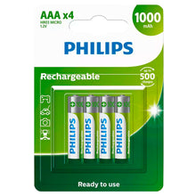 Carregar imagem no visualizador da galeria, 4 Pilhas Recarregaveis Aaa Philips

