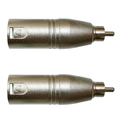 Adaptador Rca Macho P/xlr 3p Macho Niq. Wc 243 Ad 02 Unidades Wireconex