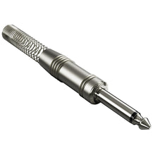 Carregar imagem no visualizador da galeria, Conector P10 1/4 Ts Metal Nickel Com Mola Wc 244/ts Wireconex 10 Unidades
