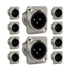Conector  Xlr Macho Wc 1033 Mp Bk Ni 3p Painel Wireconex 10 Unidades