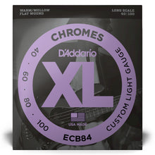 Carregar imagem no visualizador da galeria, Encordoamento Baixo 4C 40-100 D Addario XL Chromes ECB84

