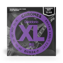 Carregar imagem no visualizador da galeria, Encordoamento Guitarra 7C 11-65 D Addario XL Chromes ECG24-7
