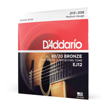 Carregar imagem no visualizador da galeria, Encordoamento Violão Aço 13-56 D Addario 80/20 Bronze EJ12
