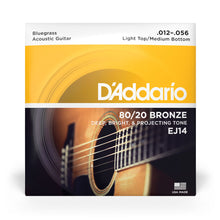 Carregar imagem no visualizador da galeria, Encordoamento Violão Aço 12-56 D Addario 80/20 Bronze EJ14
