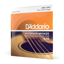 Carregar imagem no visualizador da galeria, Encordoamento Violão Aço 10-47 D Addario Phosphor EJ15
