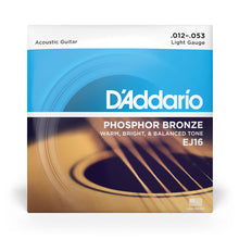 Carregar imagem no visualizador da galeria, Encordoamento Violão Aço 12-53 D Addario Phosphor EJ16
