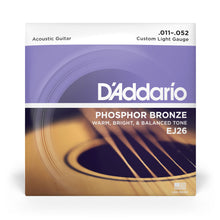 Carregar imagem no visualizador da galeria, Encordoamento Violão Aço 11-52 D Addario Phosphor EJ26
