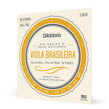 Carregar imagem no visualizador da galeria, Encordoamento Viola Brasileira D Addario Nickel-Plated EJ82B
