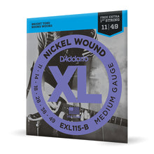 Carregar imagem no visualizador da galeria, Encordoamento Guitarra 11-49 Corda Extra D Addario EXL115-B
