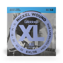 Carregar imagem no visualizador da galeria, Encordoamento Guitarra 11-52 D Addario XL Nickel EXL116
