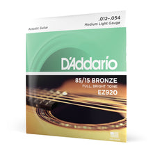Carregar imagem no visualizador da galeria, Encordoamento Violão Aço 12-54 D Addario 85/15 Bronze EZ920
