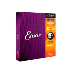 Corda .012 Light Phosphor Bronze Para Violão Aço Nanoweb Elixir