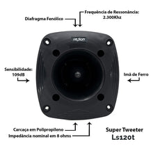 Carregar imagem no visualizador da galeria, Super Tweeter 120w 8r Lsl20t Leson
