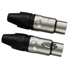 Carregar imagem no visualizador da galeria, Conector Xlr Femea Wc 1003 Fl Bk Ni 3p Cabo Wireconex 05 Unidades

