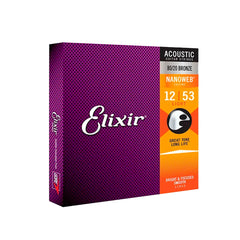 Corda .012 Light Para Violão Aço Nanoweb Elixir