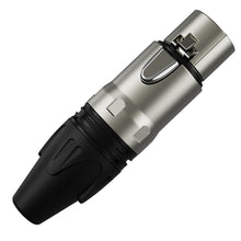 Carregar imagem no visualizador da galeria, Conector Xlr Femea Wc 1003 Fl Bk Ni 3p Cabo Wireconex 05 Unidades
