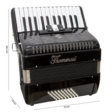 Carregar imagem no visualizador da galeria, Acordeon 48 Baixos 26 Teclas Ta 4803 Preto Thommasi
